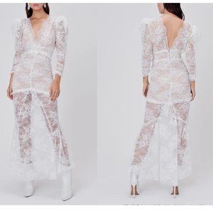 FOR LOVE & LEMONS SAMPLE CHEYENNE LACE MAXI DRESS